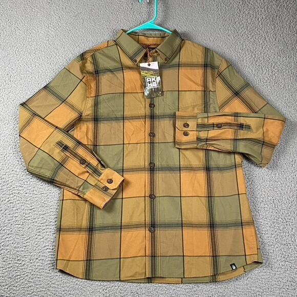 Duluth Trading Co Alakan Hardgear Button Shirt Men's Medium Plaid New - Picture 2 of 9